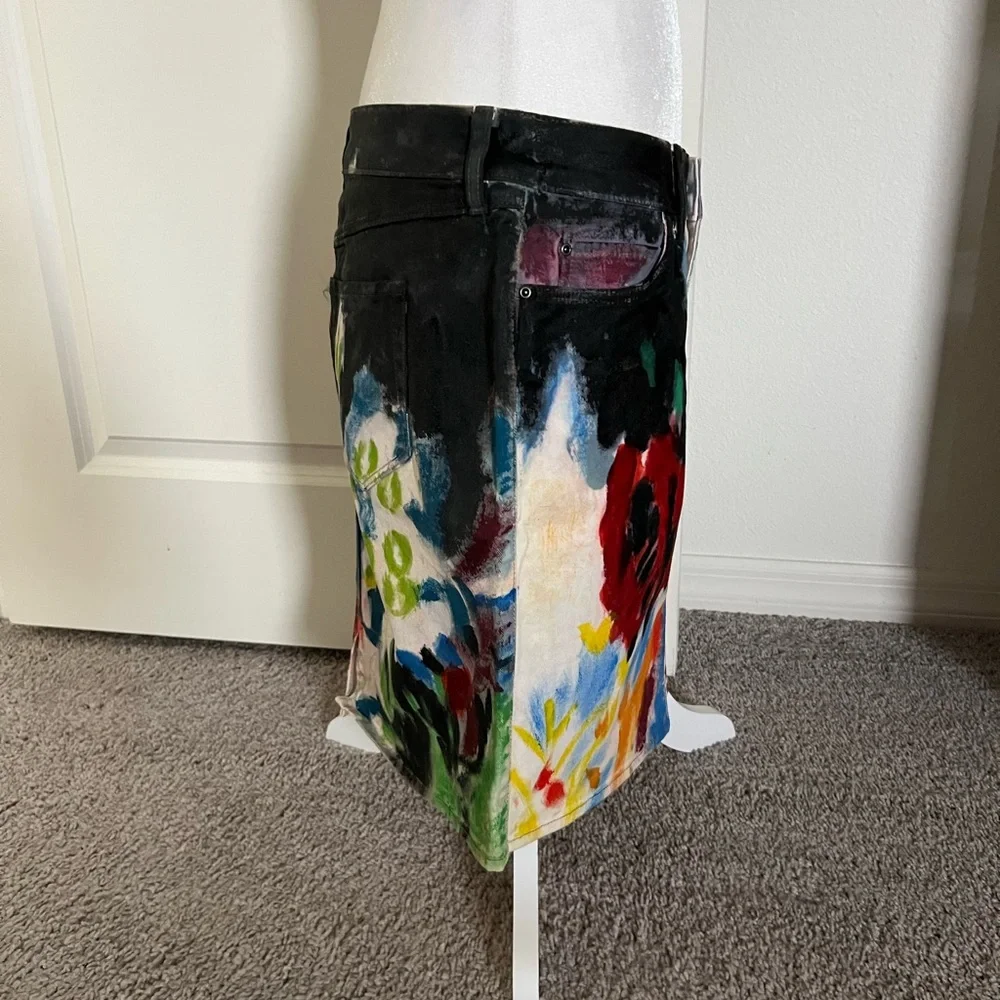 NWT Anthropologie Night Garden Hand Painted Skirt Size 29 - Picture 3 of 9